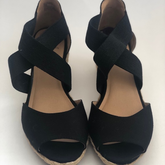 White Mountain Peep-toe espadrille wedge 8 1/2 - Picture 3 of 8